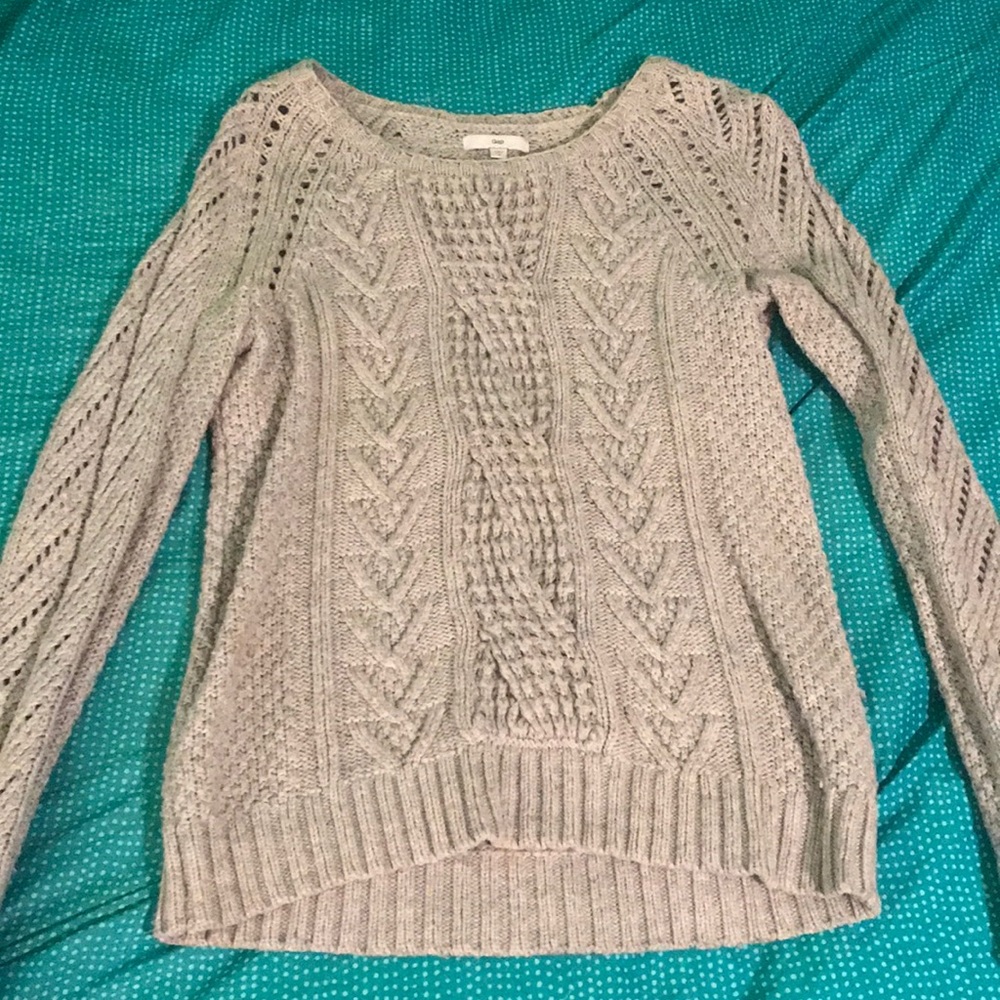 gray wool sweater from gap